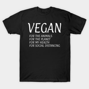 Funny Social Distancing Vegan T-Shirt